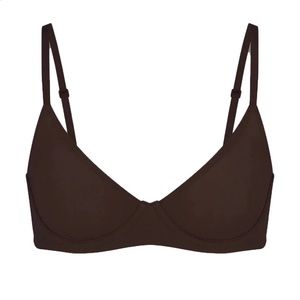 SKIMS Unlined Demi Bra in Esspresso